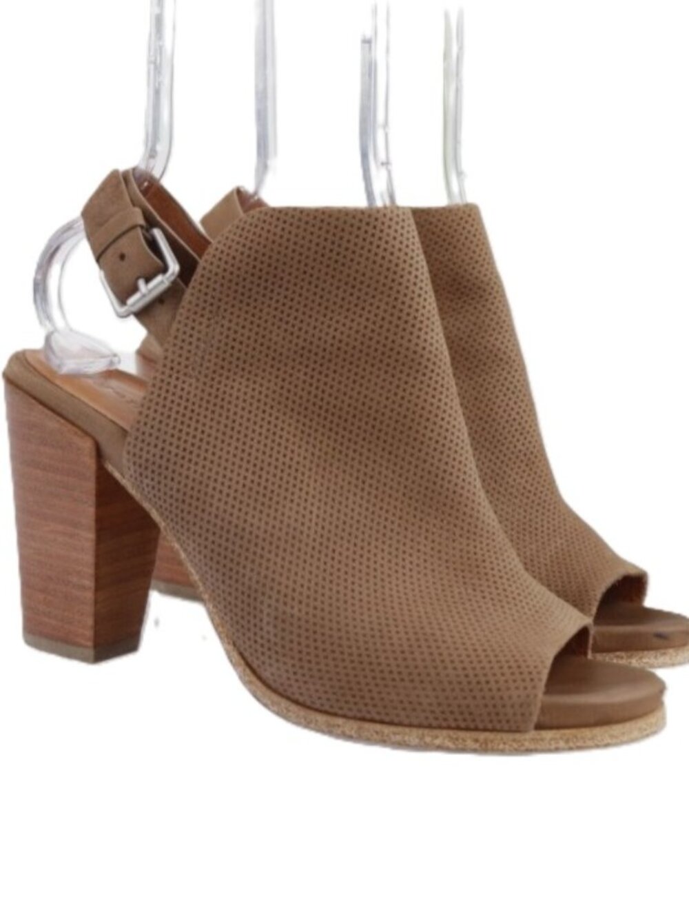 Kenneth Cole Suede Sling Back Bootie Suede Block Heel Gentle Souls Sz 9